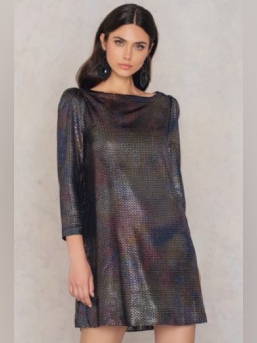Free People Diamond Forever
Shift Dress Metalic Sparkle Long Sleeve Dress XS
